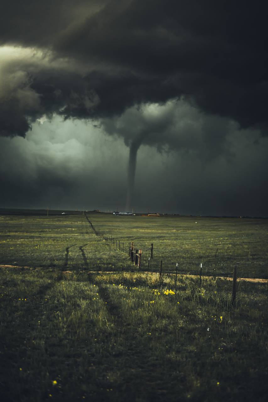 tornado in the distance